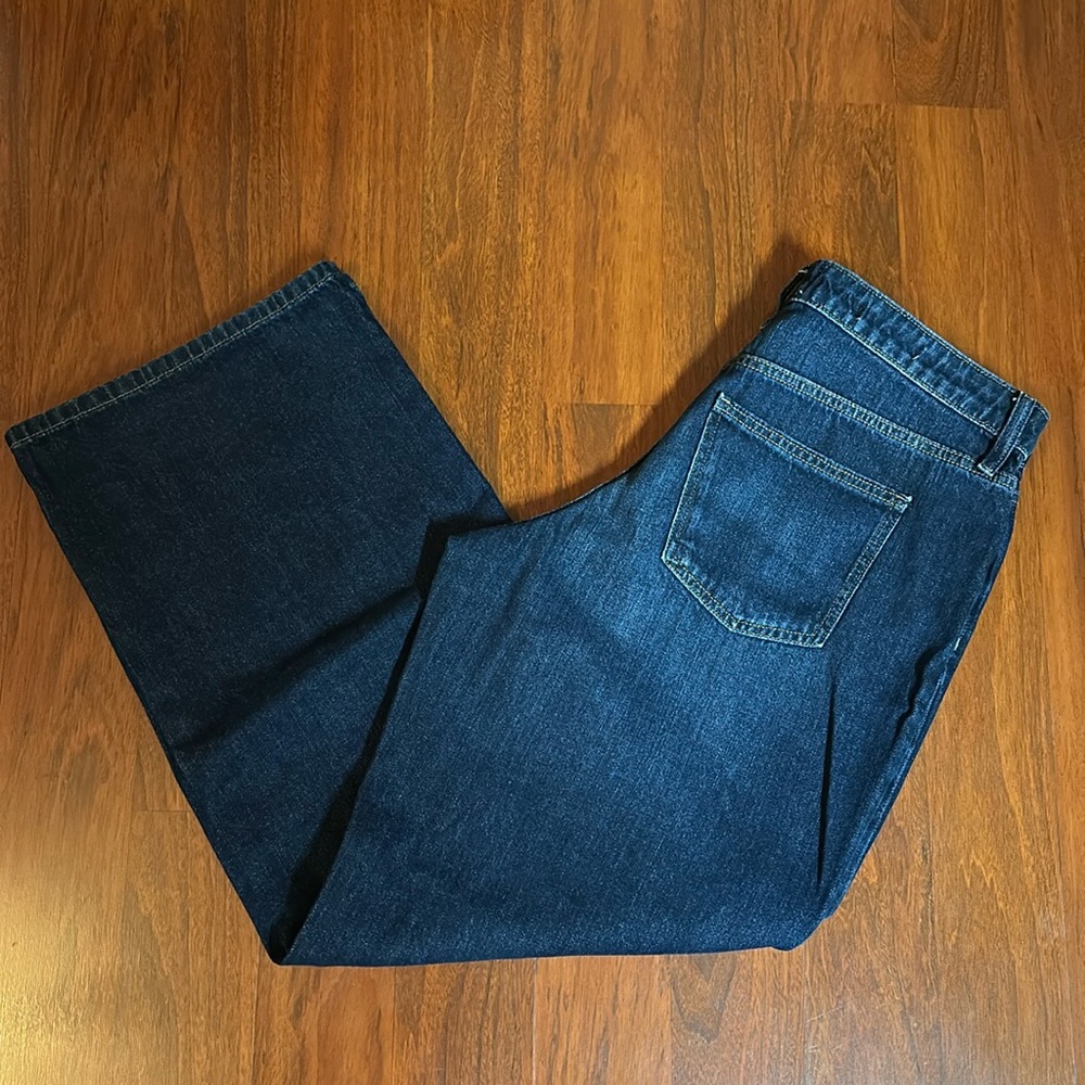 Dark wash wide leg Jean